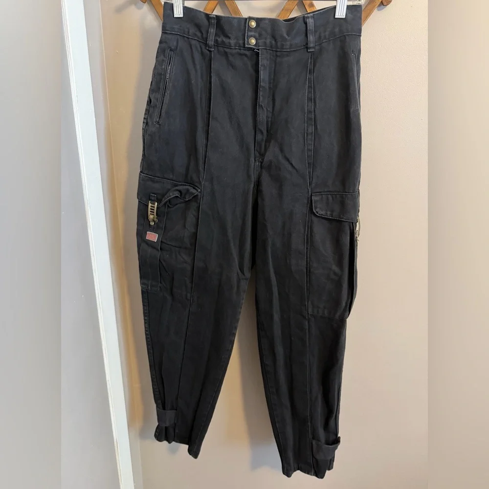 Vintage EXIT Cargo Pants Industrial Utility Streetwear Canadian 90s Raver 28 - Picture 2 of 8